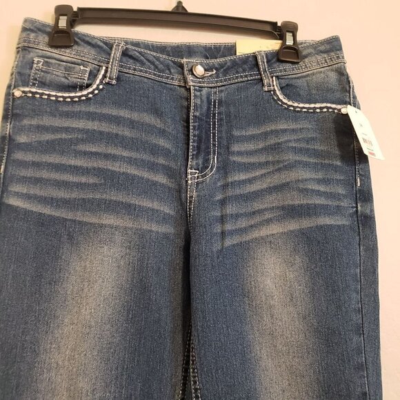 Faded Glory Mid Rise skinny jeans size 16 NWT - Picture 4 of 9